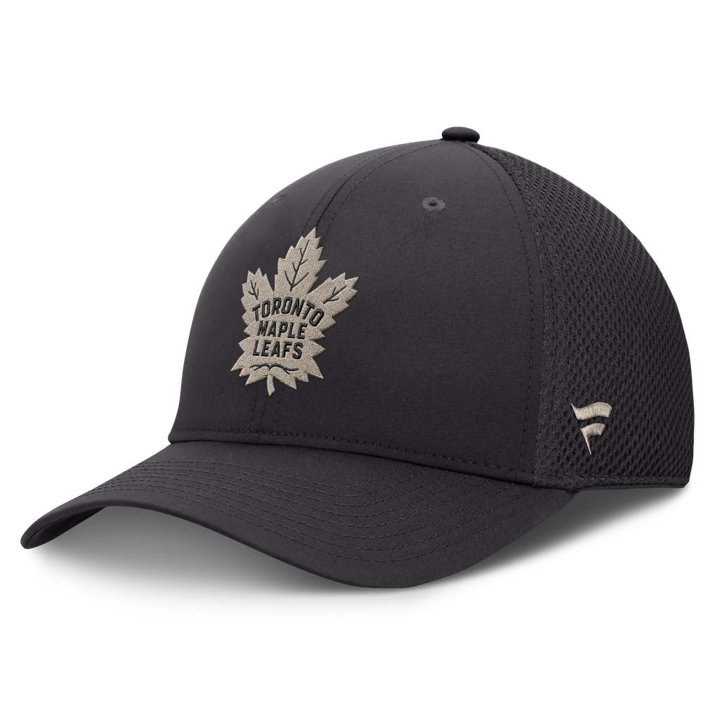 Toronto Maple Leafs Fanatics Authentic Pro Road Meshback Stretch Hat - Charcoal