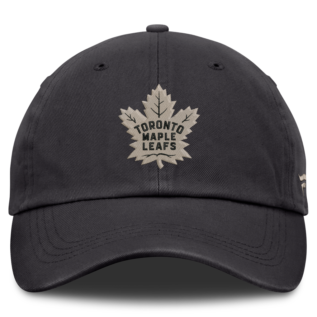 Toronto Maple Leafs Fanatics Road Phantom Washed Adjustable Hat - Charcoal