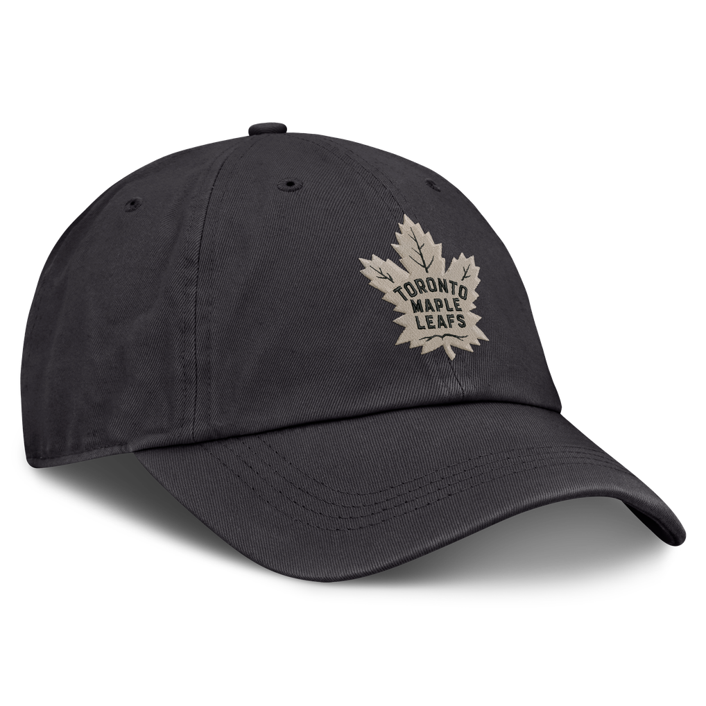 Toronto Maple Leafs Fanatics Road Phantom Washed Adjustable Hat - Charcoal