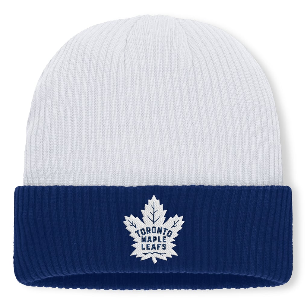 Toronto Maple Leafs Fanatics Authentic Pro Rink Cuffed Knit Hat - White