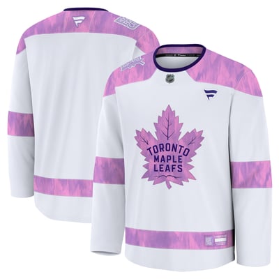  Toronto Maple Leafs Fanatics Hockey Fights Cancer Practice Jersey - White