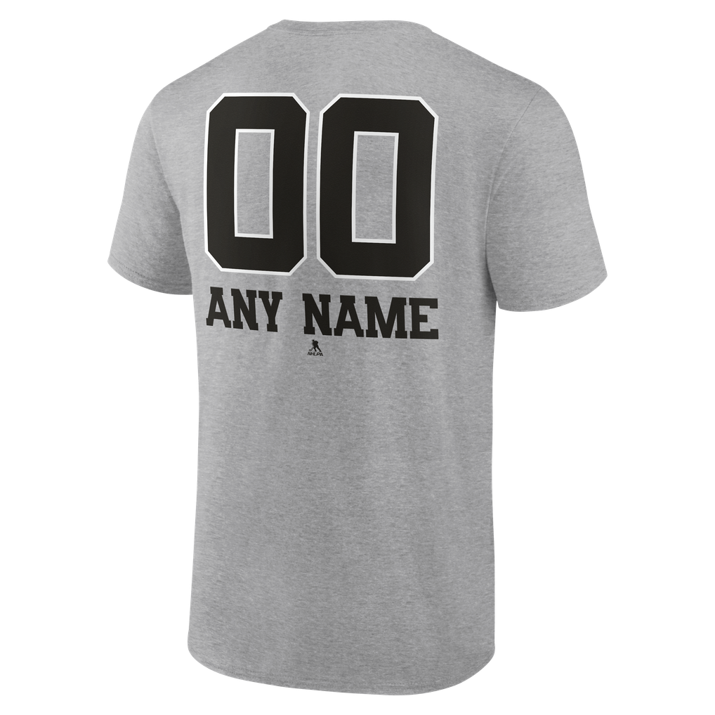 Toronto Maple Leafs Big & Tall Personalized Name & Number Monochrome T-Shirt - Gray