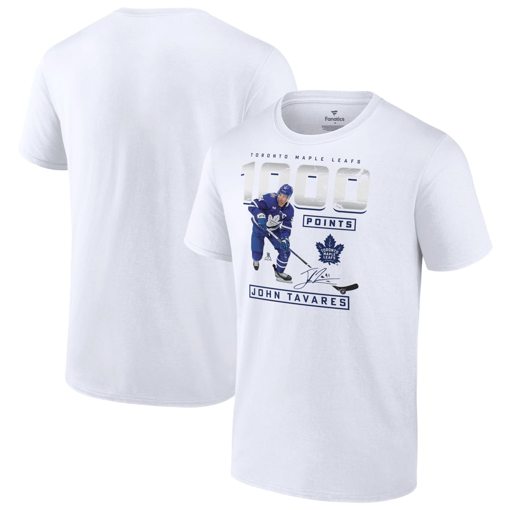John Tavares Toronto Maple Leafs 1,000 Career Points T-Shirt - White