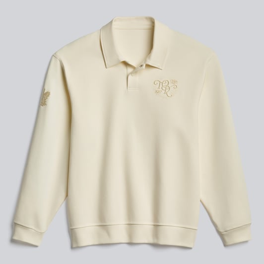 Toronto Maple Leafs lululemon Smooth Double-Knit Long-Sleeve Polo - Coconut Ivory