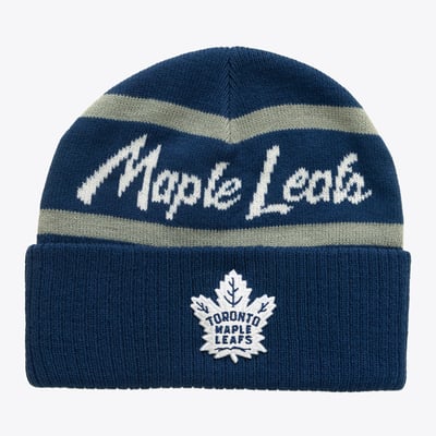 Toronto Maple Leafs Mitchell & Ness Head Coach Cuffed Knit Hat - Blue