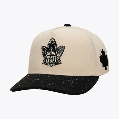 Toronto Maple Leafs Mitchell & Ness Cookies & Cream Pro Pinch Snapback Hat - Cream/Black