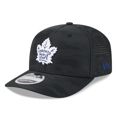 Toronto Maple Leafs New Era Camo 9SEVENTY Perforated Adjustable Hat - Black