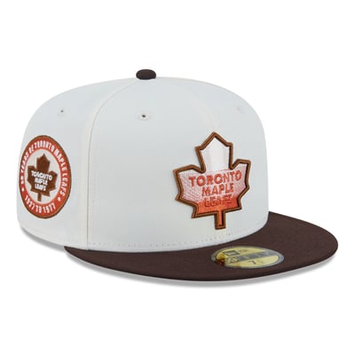 Toronto Maple Leafs New Era Pumpkin Spice 59FIFTY Fitted Hat - Cream
