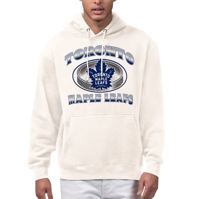  Toronto Maple Leafs Starter Face Off Fleece Hoodie - Cream
