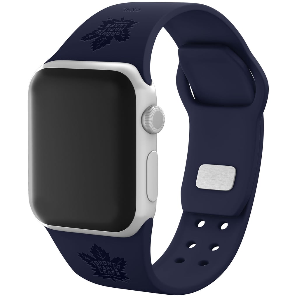 Toronto Maple Leafs Debossed Silicone Apple Watch Band - Navy