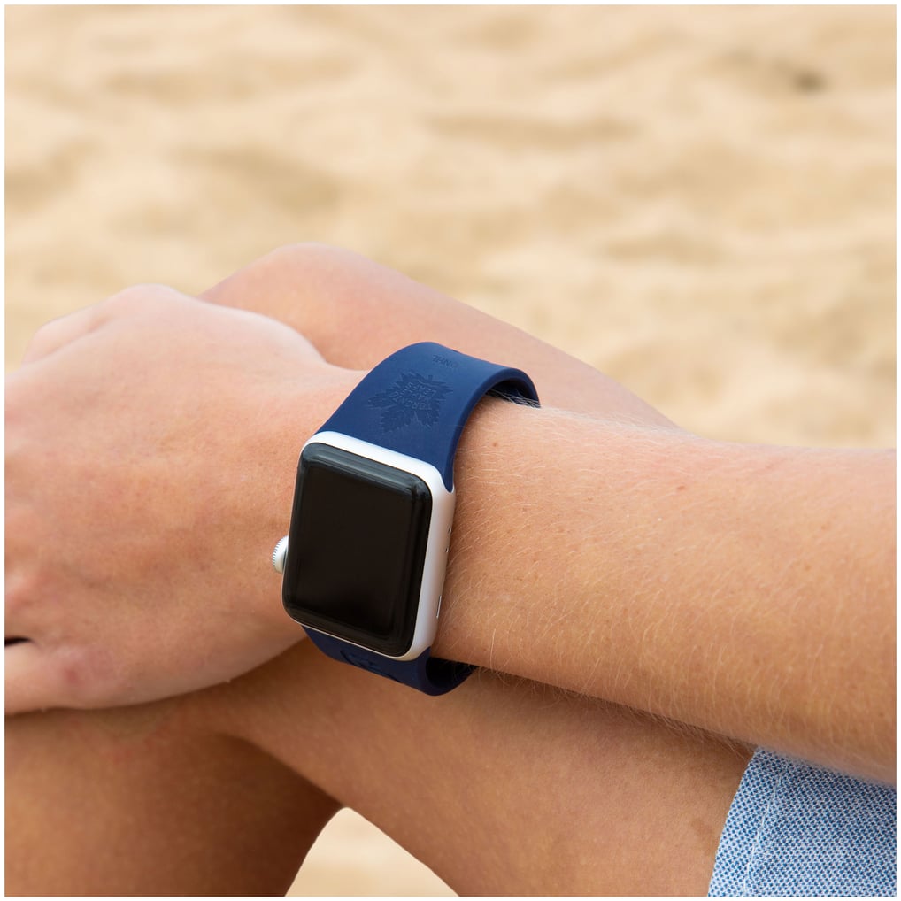 Toronto Maple Leafs Debossed Silicone Apple Watch Band - Navy
