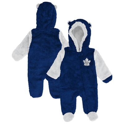 Toronto Maple Leafs Outerstuff Newborn & Infant Stay Napping Fleece Bunting Full-Zip Sleeper - Blue