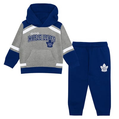 Toronto Maple Leafs Outerstuff Toddler Ice Explorer Hoodie & Pants Set - Gray/Blue