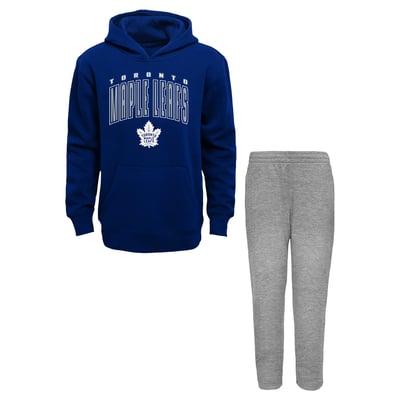 Toronto Maple Leafs Outerstuff Toddler Step By Step Hoodie & Pants Set - Royal/Gray