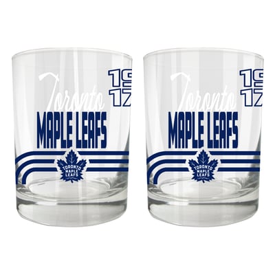 Toronto Maple Leafs Two-Piece 12oz. Heritage Rocks Glass Set