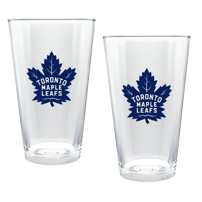 Toronto Maple Leafs Two-Piece 16oz. Double Play Pint Glass Set