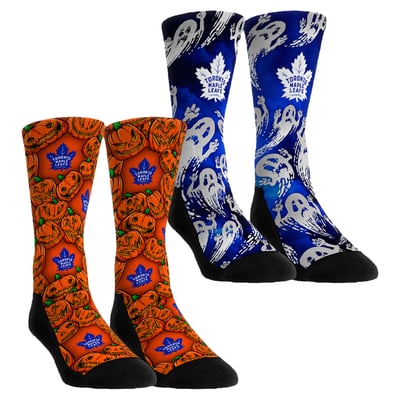  Toronto Maple Leafs Rock Em Unisex Halloween Crew Socks 2-Pack Set - Orange