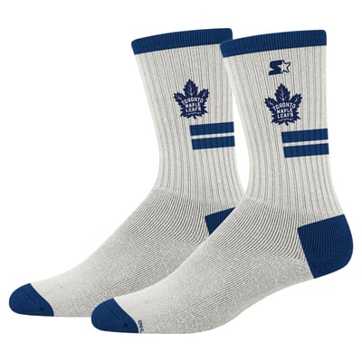  Toronto Maple Leafs Starter Unisex Premiere Cushioned Crew Socks - Cream