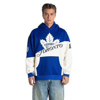 Toronto Maple Leafs The Wild Collective Unisex Split Pullover Hoodie - Blue/White