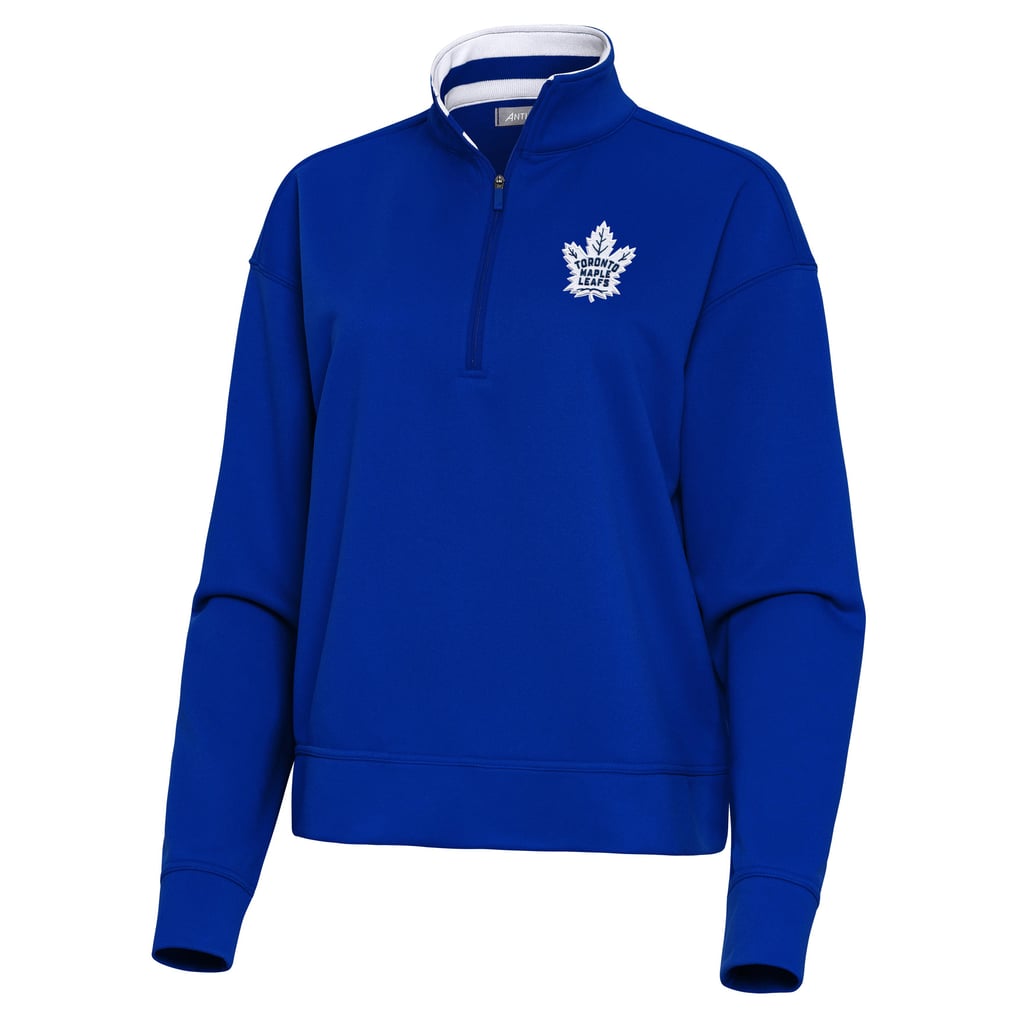 Toronto Maple Leafs Antigua Women's Goddess Half-Zip Pullover - Blue