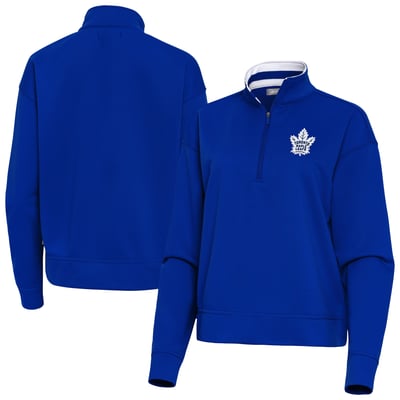 Toronto Maple Leafs Antigua Women's Goddess Half-Zip Pullover - Blue
