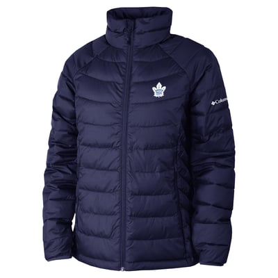  Toronto Maple Leafs Columbia Women's Omni-Heat Powder Lite II Raglan Full-Zip Jacket - Navy