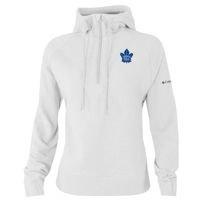 Toronto Maple Leafs Columbia Women's Half-Zip Swingcraft Tri-Blend Hoodie - White
