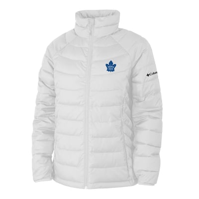  Toronto Maple Leafs Columbia Women's Omni-Heat Powder Lite II Raglan Full-Zip Jacket - White