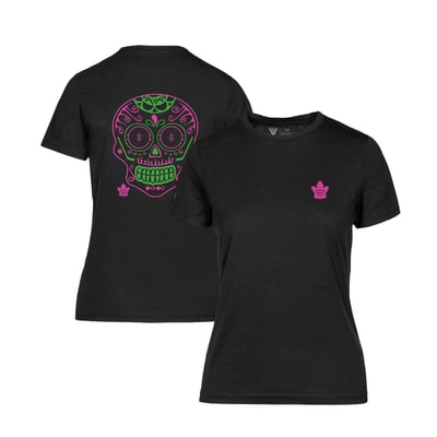 Toronto Maple Leafs Levelwear Women's DOTD Sugar Skull Maddox T-Shirt - Black
