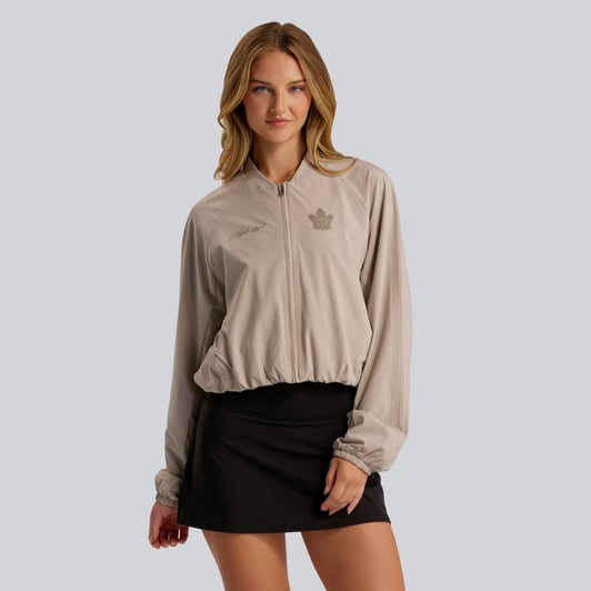 Toronto Maple Leafs lululemon Women's Breezily Bomber Jacket - Downtown Tan