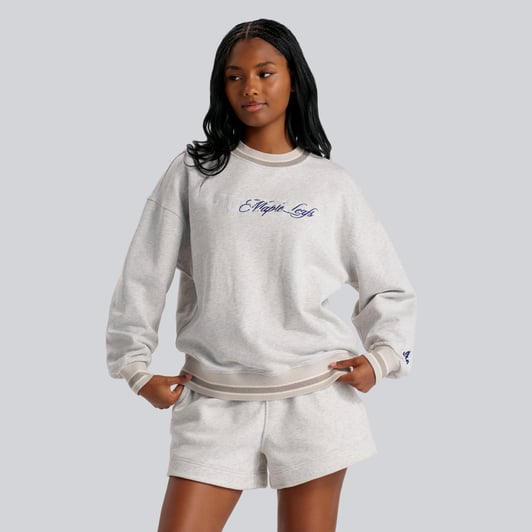 Toronto Maple Leafs lululemon Women's Perfectly Oversized Hip-Length Ringer Sweatshirt - Heathered Core Ultra Light Grey