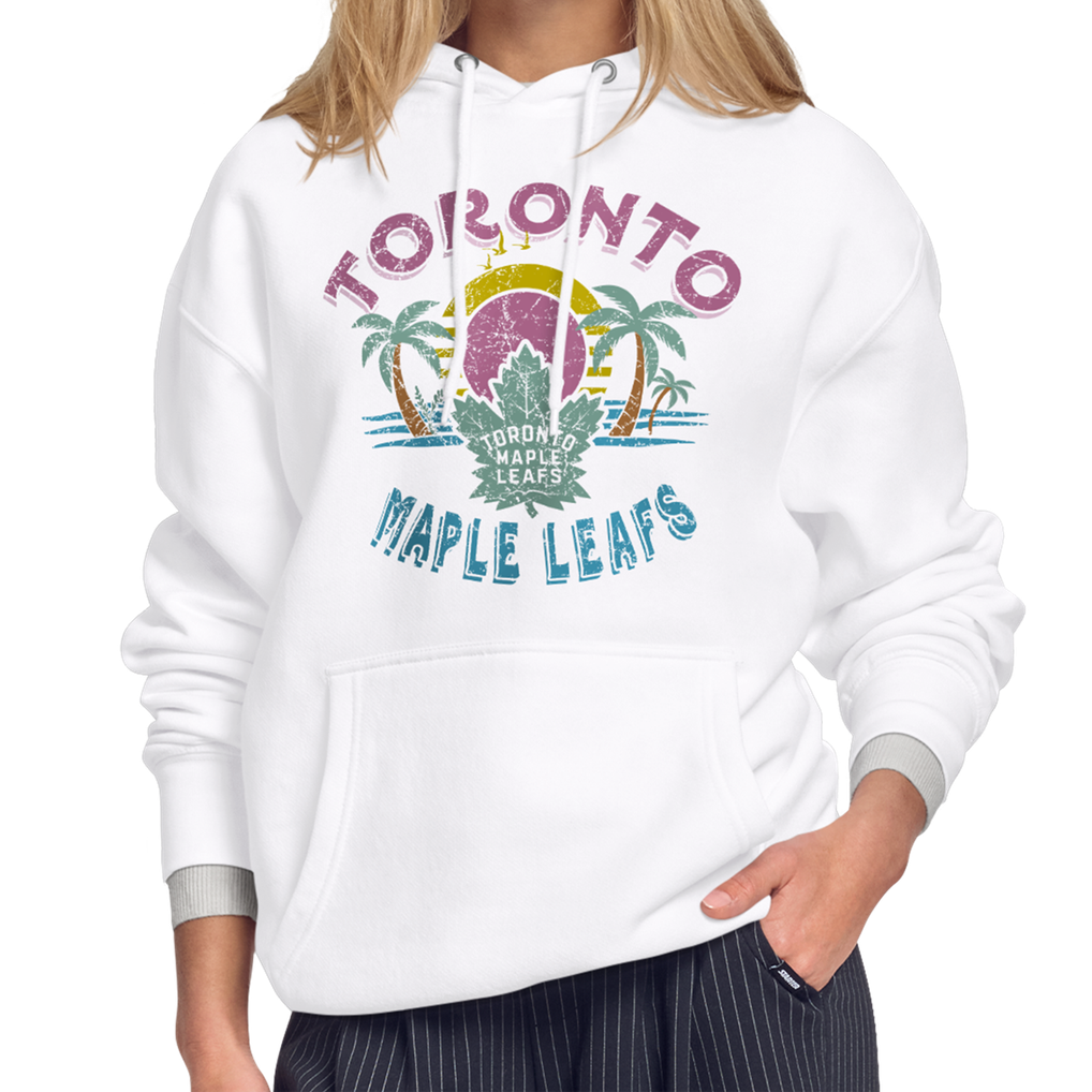 Toronto Maple Leafs Starter Women's Tonal Beach Hoodie - White