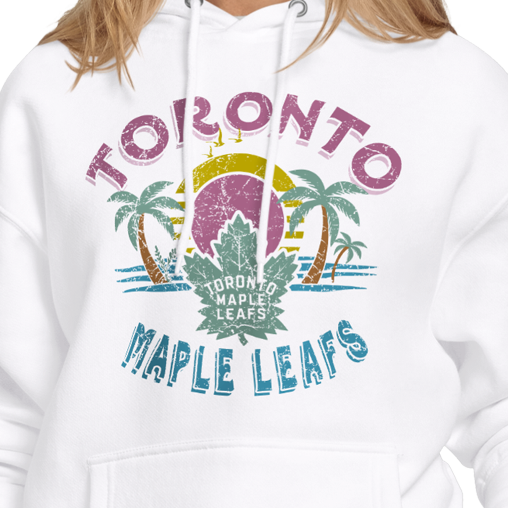 Toronto Maple Leafs Starter Women's Tonal Beach Hoodie - White