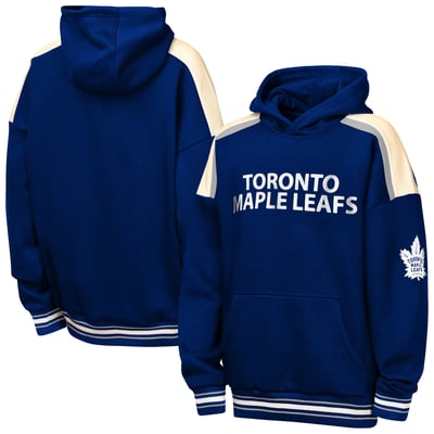  Toronto Maple Leafs Outerstuff Youth Camaraderie Oversized Fleece Hoodie - Blue