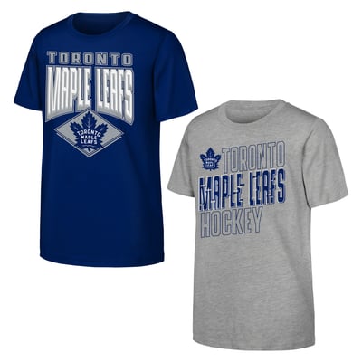 Toronto Maple Leafs Outerstuff Youth Trench Kings 2-Pack T-Shirt Set - Blue/Gray