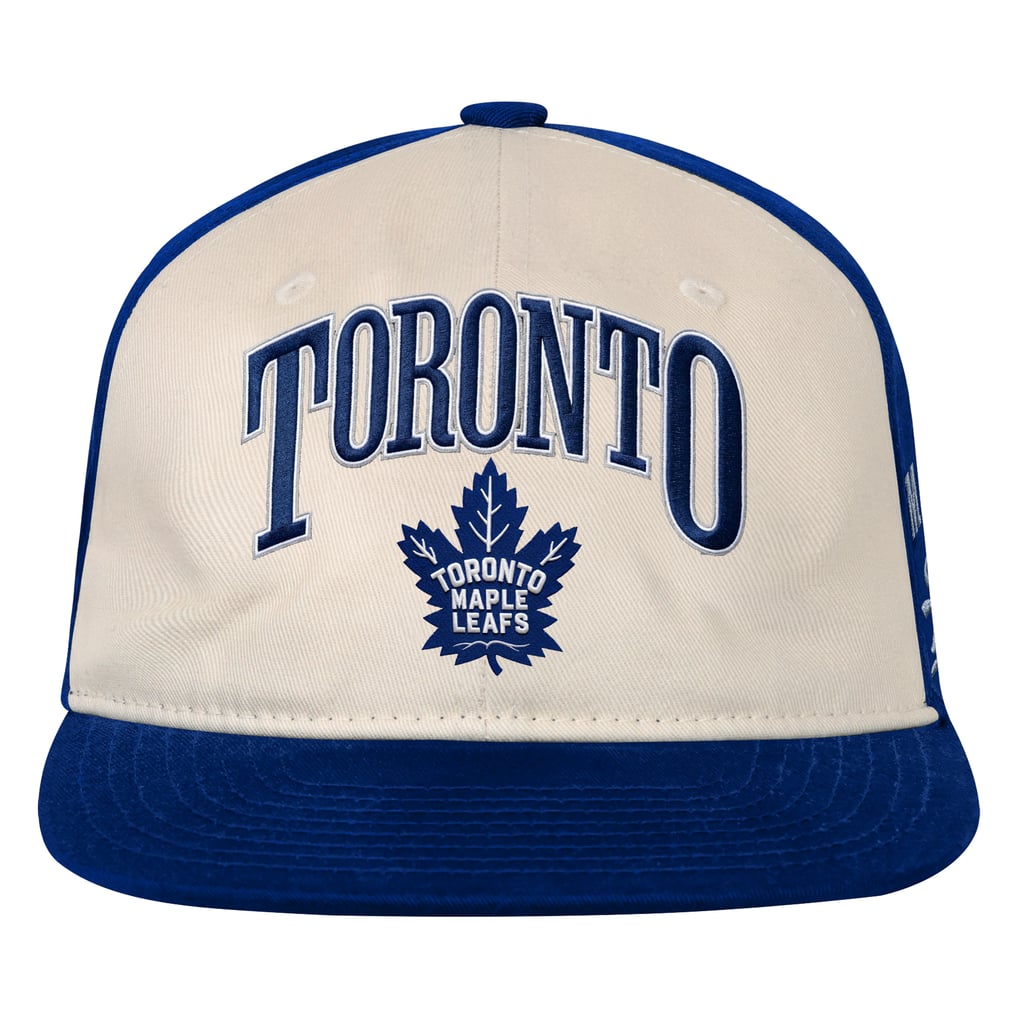 Toronto Maple Leafs Outerstuff Youth Arch Snapback Hat - Natural/Blue