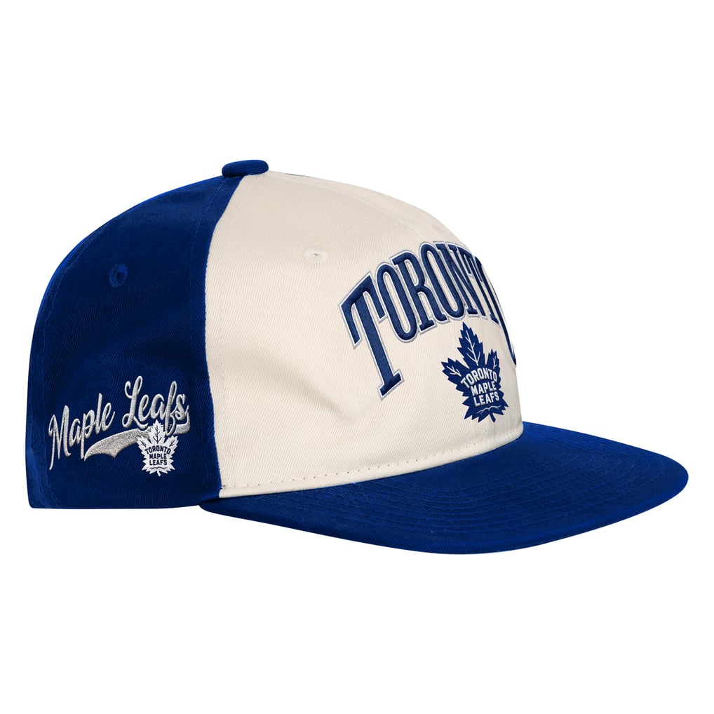 Toronto Maple Leafs Outerstuff Youth Arch Snapback Hat - Natural/Blue