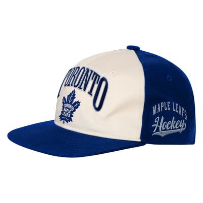 Toronto Maple Leafs Outerstuff Youth Arch Snapback Hat - Natural/Blue