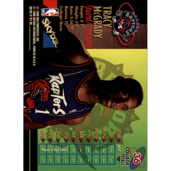 1997-98 Metal Universe Championship #36 Tracy McGrady RC