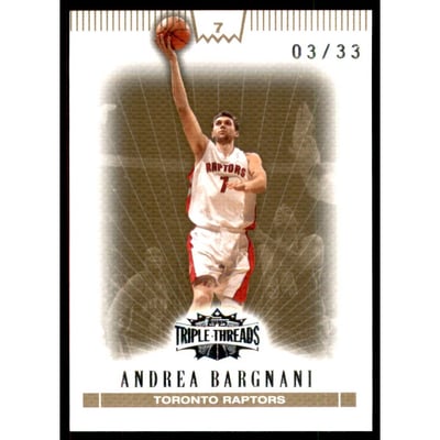 2007-08 Topps Triple Threads Gold #51 Andrea Bargnani