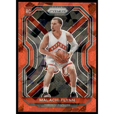 2020-21 Panini Prizm Prizms Red Ice #287 Malachi Flynn