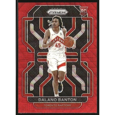 2021-22 Panini Prizm Prizms Ruby Wave #328 Dalano Banton