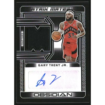 2022-23 Panini Obsidian Matrix Material Autographs #3 Gary Trent Jr./99