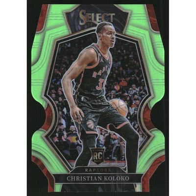 2022-23 Select Prizms Light Green Die Cut #185 Christian Koloko