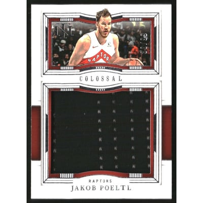2023-24 Panini National Treasures Colossal Materials #17 Jakob Poeltl/99