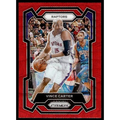 2023-24 Panini Prizm Prizms Ruby Wave #195 Vince Carter