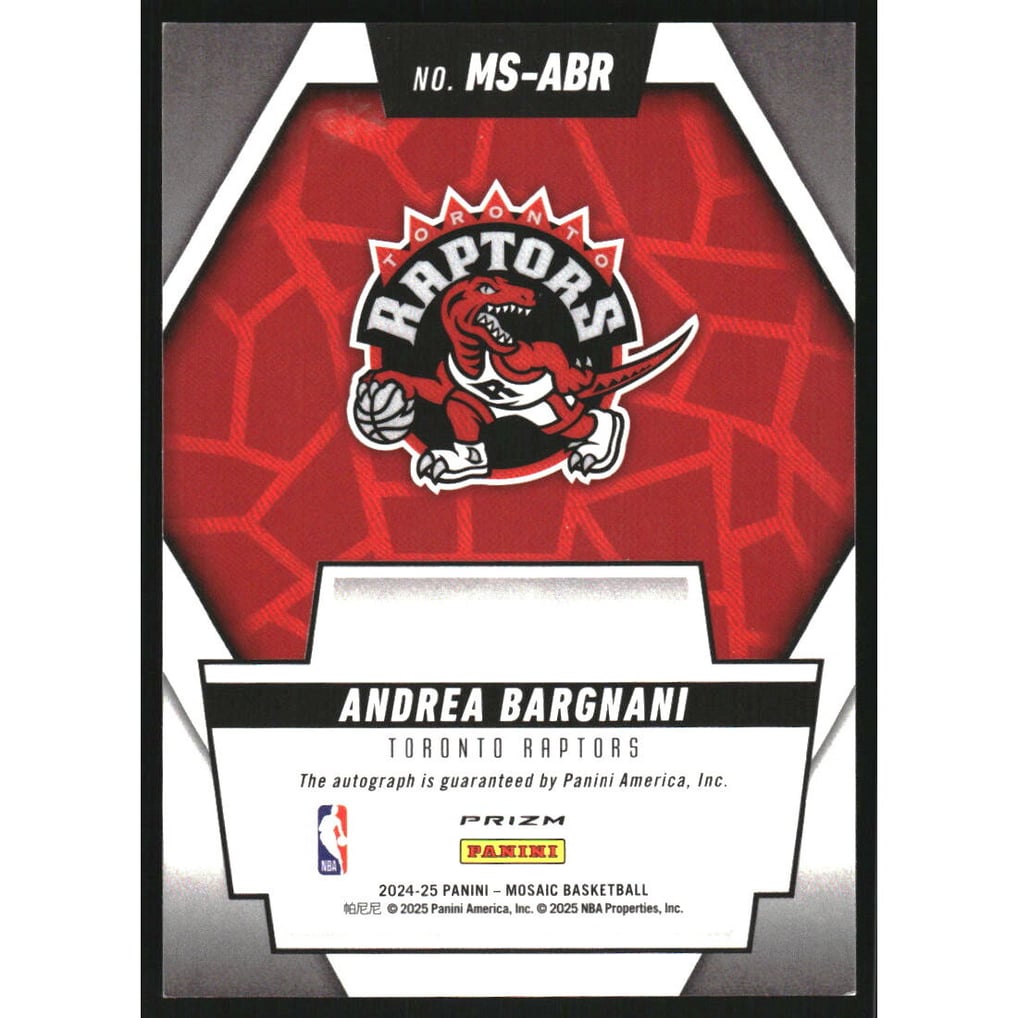 2024-25 Panini Mosaic Scripts #54 Andrea Bargnani