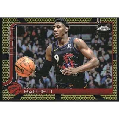 2025-26 Topps Chrome Yellow Basketball Refractors #225 RJ Barrett