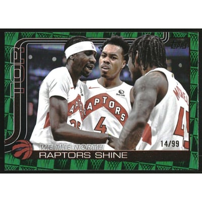 2025-26 Topps Season Tip Off Green Foilboard #276 We The North/Chris Boucher/Scottie Barnes/Davion Mitchell
