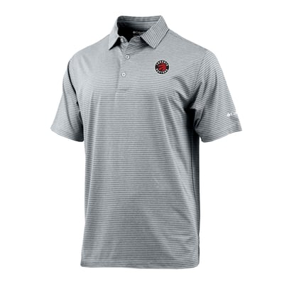 Toronto Raptors Columbia Striped Tempo Swing Polo - Black